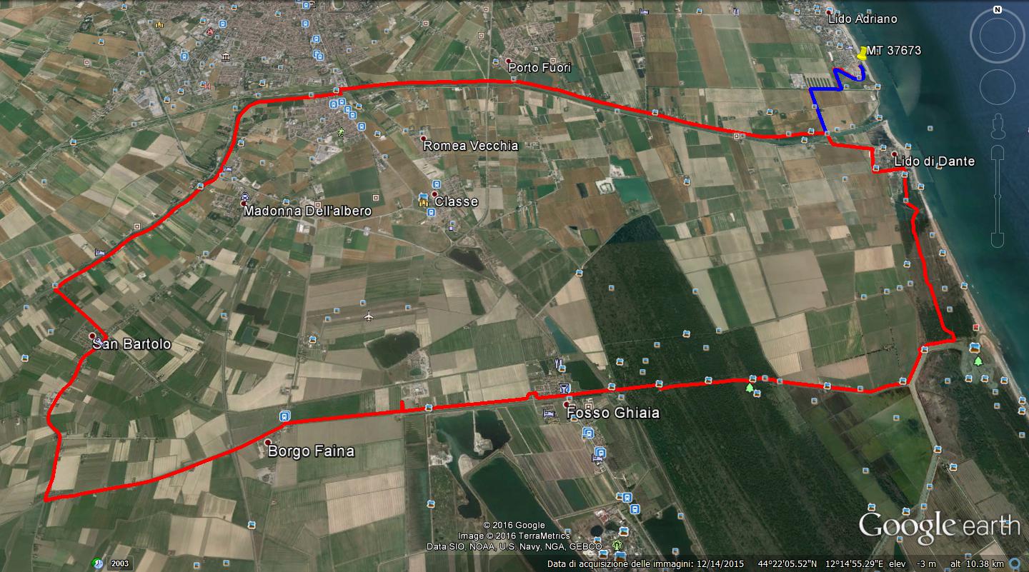 mappa percorso bike